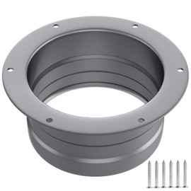 4 Inch Duct Connector Flange，Cyu Rekol Metal Straight Pipe Flange Wall Mount for Heating Cooling Ventilation HVAC System