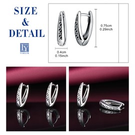 Yumilok Hip Hop Triangle Hoop Earrings Piercing Small Hoop Earrings for Women Men Huggie Cartilage Earrings Piercing Hoops, Stainless Steel