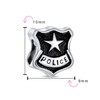 Serve Protect Officer Badge Police Shield Bead Charm For Women