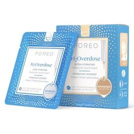 Foreo Máscara Facial H2Overdose Advanced Collection 2.0 UFO-Activated Hidratante con Ácido Hialurónico y Vitamina E para Todo Tipo de Piel Seca y Esca