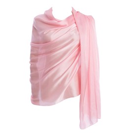 CYZLANN Women's Scarves 100% Silk Long Lightweight Scarfs for women(light pink)