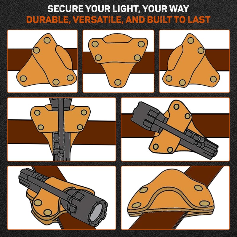American Bench Craft Tactical Leather Flashlight Holster | EDC Flashlight