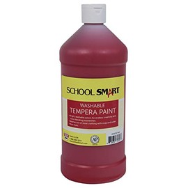 School Smart Washable Tempera Paint, Quart, Red