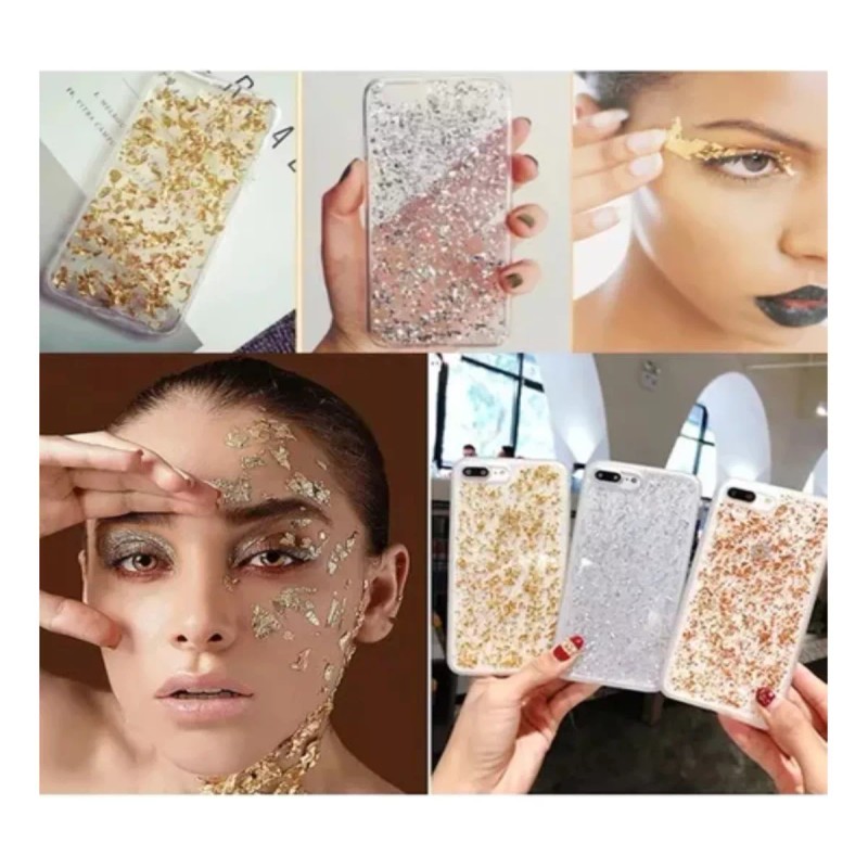 KFMX Hoja Oro Plata Cobre Decoracion Uñas Lamina Arte Manicure