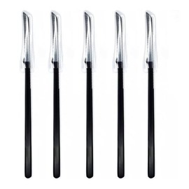 Rascador de Pies Cuchillo Pedicura Herramienta de Pedicura Rascador Kit Manicura Raspador Limpiador de Acero Inoxidable Cuidado de Pies Callos Exfoliante (Black -13cm, 5)