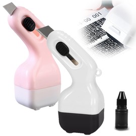 ZYEKIU Pack of 3 Identity Privacy Roll Stamps, Embossing Stamp, Two Colours Available, Scanned Refillable Ink, Roll Stamp for Privacy, Anti-Theft and Data Protection