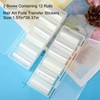 JERCLITY 12 Rolls Aurora Transparent Nail Foil Transfer Sticker Kit