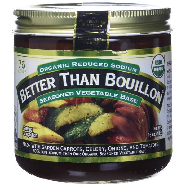 Better Than Bouillon Organic Vegetable Base 16 Oz, Reduced Sodium, Original Version, EACH