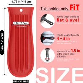 Cbiumpro 2-Pack Cast Iron Handle Cover, Silicone Heat Resistant Hot Cast Iron Skillet Pan Handle Covers Holder Sleeve