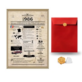 GeekWithAttitude Retro Birthday Poster | Unique Gift | Time Travel & Vintage Decor | Free Seal Envelope | Unframed (1986)