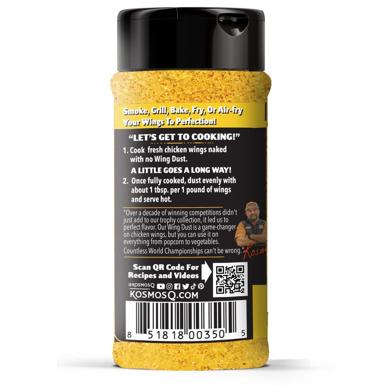 Kosmos Q Lemon Pepper Seasoning Wing Dust, Lemon Pepper Powder