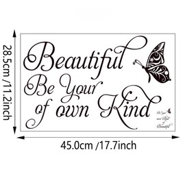 Inspirational Quote Be Your Own Kind of Beatiful Vinyl Wall Decal Wall Decals Family Décor Living Room Wall Décor Home Decoration