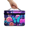 Flashideas Rose Butterfly Leopard Large Capacity Travel Toiletry Bag Multifunctional