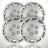 Elite Auto Chrome 4-Pack of 14' Push-on Silver Hubcaps fit