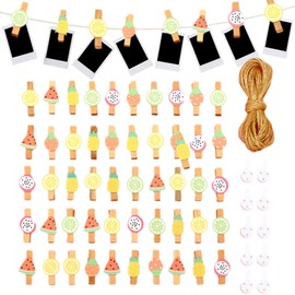 Wooden Pegs, Small 50 Decorative Wooden Pegs for Photos Gifts, Mini Clothes Pegs, Wood, Decorative Clips, Small Wooden Pegs for Photos, Pictures, Collages, Postcards, Gifts for Fixing Clothes