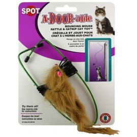 Ethical A-Door-Able Bouncing Mouse Cat Toy , Assorted Colors