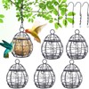 DYDHRER Pack of 6 Fat Ball Holders, Bird Feeder with