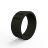 Men's Black Perforated Silicone Ring Size 08
