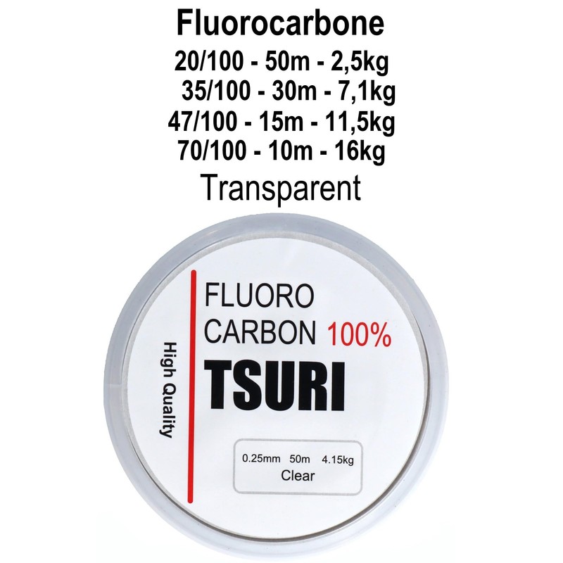 Fluorocarbon Fishing Lure 70/100 25/100 35/100 Leader for Trout, Predator,