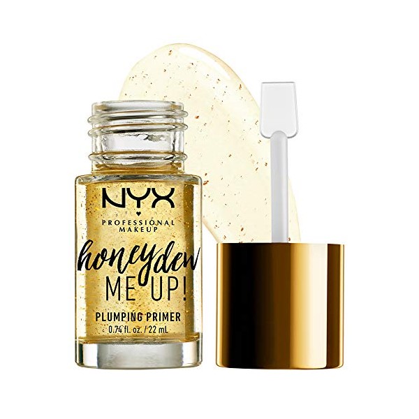 NYX Professional Makeup Honey Dew Me Up Primer, Makeup Primer Base, Plumping Primer with Honeydew Extract and Gold Flecks, Radiant Finish, Vegan Formula, 20 ml
