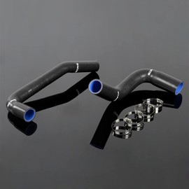 G-PLUS Silicone Radiator Hose Pipe Kit Compatible with Jeep Wrangler YJ/TJ 2.4L 4.2L 1987-2006 3-Ply Nylon Silicone 4.5mm Thickness Black