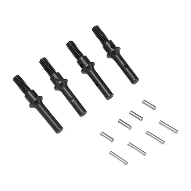 4Pcs Steel Front Rear Portal Stub Axle Drive Shaft for
