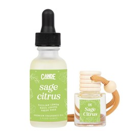 Car Freshener & Refill Bundle - Long Lasting Car Fragrance:_Sage Citrus