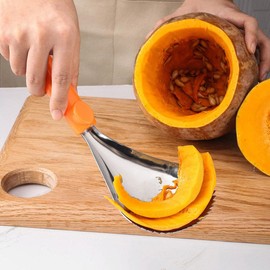 Hand Tools 3Pcs Pumpkin Scooper Stainless Steel Fruit Carving Tool Manual Watermelon Cantaloupe Scooper Pumpkin Corer Pumpkin Pulp Separator for Kitchen