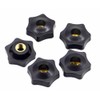 6 Pcs M6 Star Knobs – Plastic Clamping Nuts with