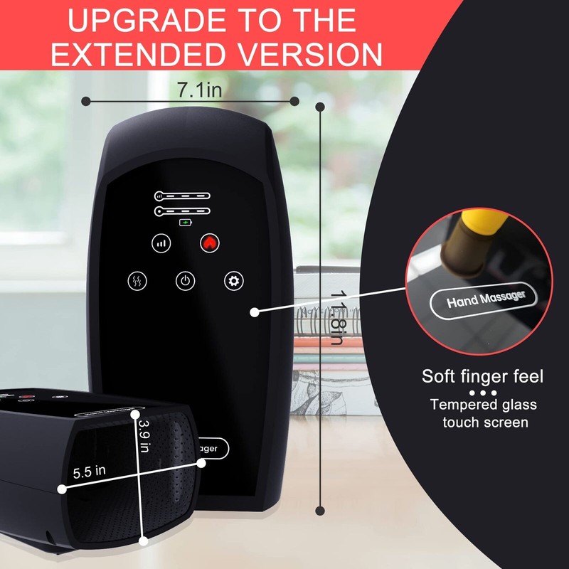 Wutsar Hand Massager with Heat Acupressure Therapy Portable Cordless Recharge...