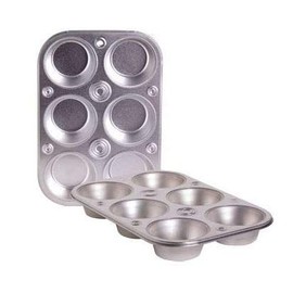 2 X Toaster Oven Size 6-cup Metal Muffin / Cupcake Pan (1, 1 LB)