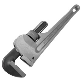 WEDO Straight Pipe Wrench 14", Plumbing Wrench, Aluminum Spanner,Opening max 65mm, Head Die-Forged of Chromium Molybdenum Steel, Jaw Heat Treated, HRC58-62, Aluminum Handle