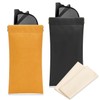 Sightor Sunglass Case, 2 Pcs Travel Soft Eyeglass Cases for