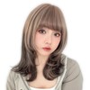 BrightLala hf2017-TYK Wig, Long, Medium Layer, Flashy, Blonde Hair, Pink