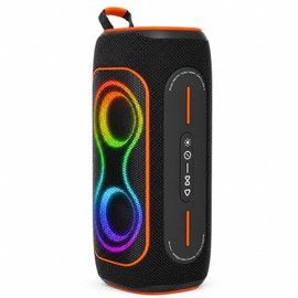 Musibaby Black 80W Waterproof Portable Bluetooth Speaker for Outdoor Use