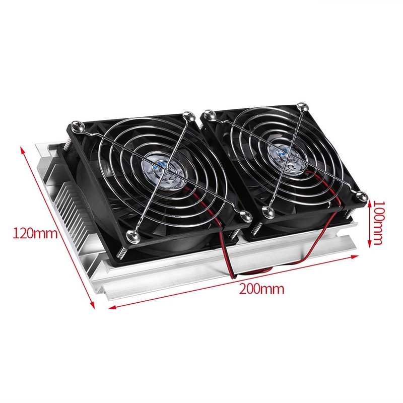12V 120W Dual-Core Thermoelectric Cooler Peltier Refrigeration Cooling System Kit
