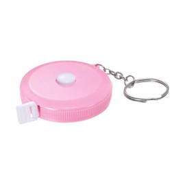 sourcing map Measuring Tape 1.5M/60-inch Retractable Tailors Tape Measure Pocket Size with Key Chain for Body, Fabric, Sewing and Crafts Measurements, Light Pink