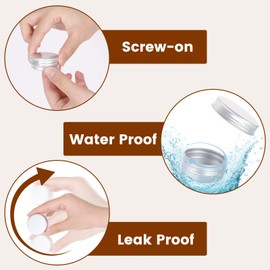 AuroTrends 0.5 oz Tins with Lids 24 Pack Silver Aluminum Lip Balm Tin Jars with Screw Cap Salve Tins, including 24 Stickers for Cosmetic Samples, Candles and DIY Crafts (15ml-24Pack)