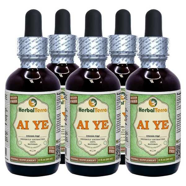 Ai Ye, Mugwort (Artemisia Vulgaris) Glycerite, Dried Leaf Alcohol-Free Liquid