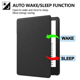 TOKILO Case for 7 Inch Paper-White (12th Generation - 2024) and Colorsoft Signature Edition 2024, Ultra Thin Lightweight Protective Case with Auto Sleep/Wake (A1-Black)