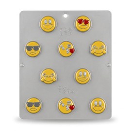 Candy Molds N More Emoji Bite Size Chocolate Candy Mold 1346 10 Cavities