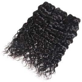 16 18 20 Inch Water Wave Human Hair Bundles 12A 100% Unprocessed Wet And Wavy Bundles Human Hair Water Wave Bundles Raw Human Hair Weave Natural Color
