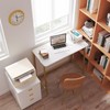 WOHOMO White Faux Marble Folding Desk, 31.5" Small Desk for