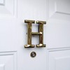 Monogram Letter H Door Knocker - Brass