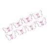 50Pcs Pink Butterflies Paperclip Cartoon Color Plating Innovative Cute Paperclips