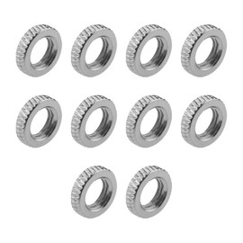 YINETTECH Presta Valve Core Locking Ring Nut Cylinder Lock Ring Nuts Accessories for Car Valve Bicycle Valve Insert Air Pump Compressor Pack of 10