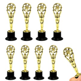 Eterspr Small Winner Trophies, Sports Party Gold Medals, for Party Cups, Children, School Games & Celebrations, Party Bags & Prize, Pack of 8