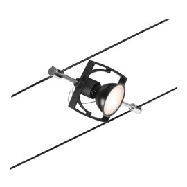 Paulmann 94435 CorDuo Cable System – Spot Lighting Mac II DC, Max 10 Watt Extendable Cable Lamp Matt Black Plastic GU5.3 Wire Cable System Without Bulbs