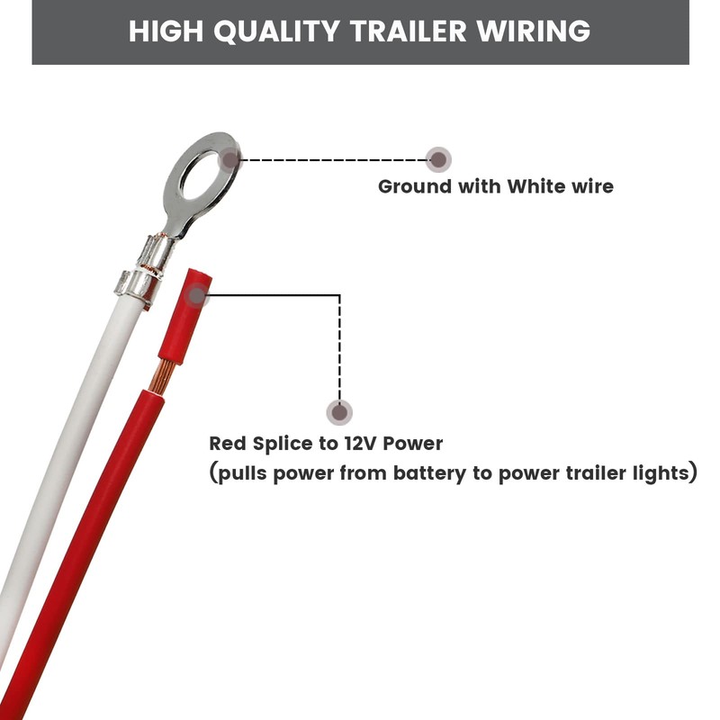 MECMO 4-Pin Trailer Wiring Harness 56327 for 2015-2024 Ford Transit