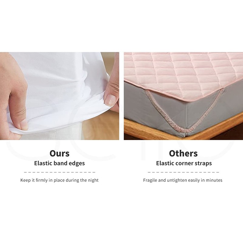 Mattress Protector Waterproof Fully Fitted Terry Cotton Sheet Cover King